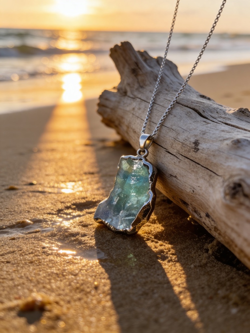 Beautiful electroplated fluorite necklace ✨